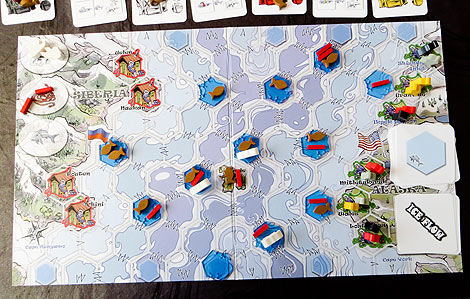 Tablero listo para iniciar la travesía desde Alaska a Siberia