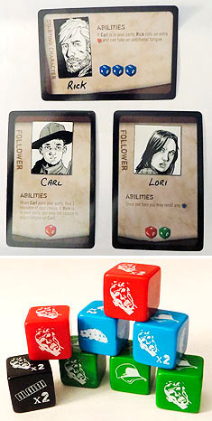 ¿Familia feliz? Personaje principal y secundarios en el equipo. ¡Y los dados!