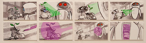 Como si fuera un cómic: 'storyboard' de una escena de 'Wall-E'