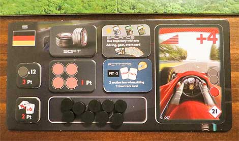 'Cuadro de mandos' del coche en el Race! Formula 90, en modo avanzado