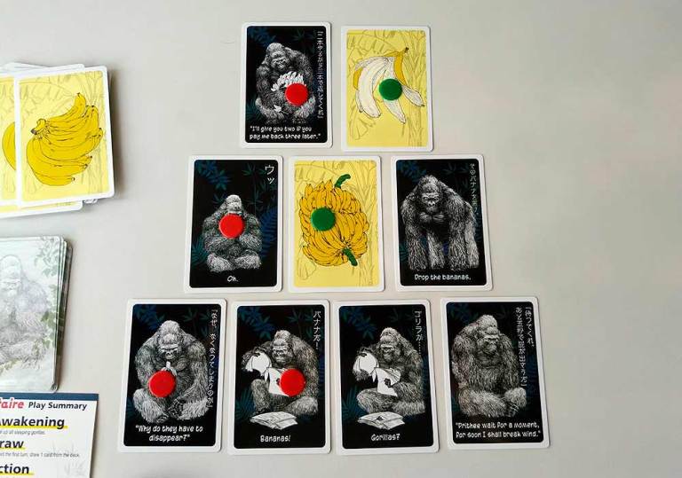 Partida en marcha: el objetivo es poner y alimentar a siete gorilas en la base